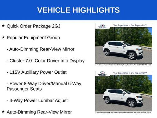 White Clearcoat 2020 Jeep Compass Latitude
