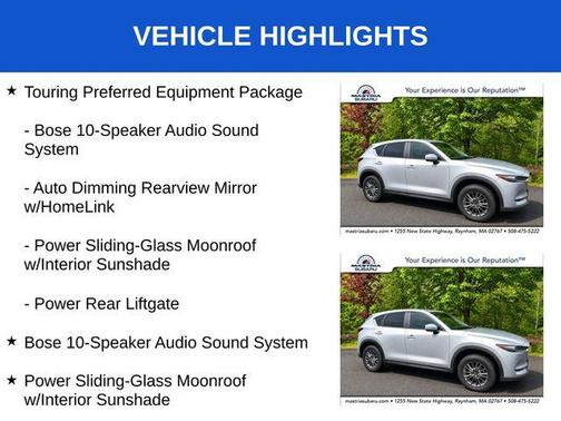Sonic Silver Metallic 2019 Mazda CX-5 Touring