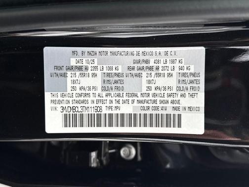 Jet Black Mica 2026 Mazda CX-30 2.5 S