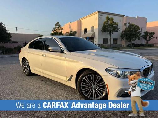 White 2018 BMW 530 530i Sedan 4D