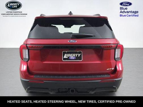 Rapid Red Metallic Tinted Clearcoat 2025 Ford Explorer ST-Line