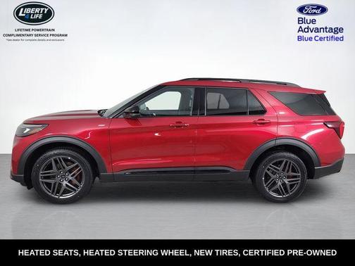 Rapid Red Metallic Tinted Clearcoat 2025 Ford Explorer ST-Line