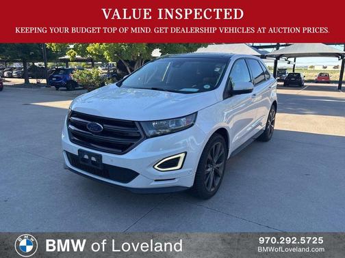 White Platinum Metallic Tri-Coat 2015 Ford Edge Sport