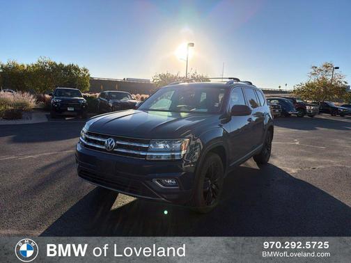 Blue 2019 Volkswagen Atlas 3.6L SEL Premium