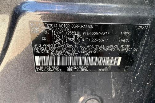 Magnetic Gray Metallic 2017 Toyota RAV4 LE