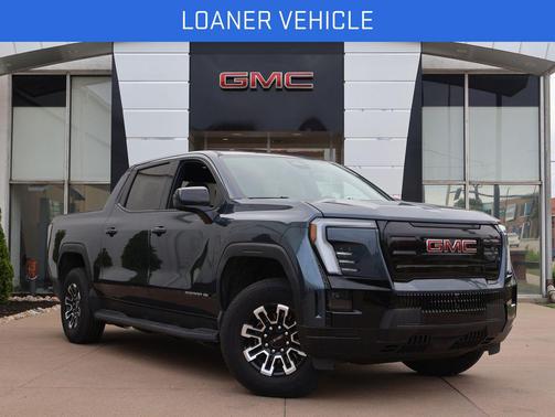 Deep Ocean Metallic 2026 GMC Sierra EV Extended Range Elevation
