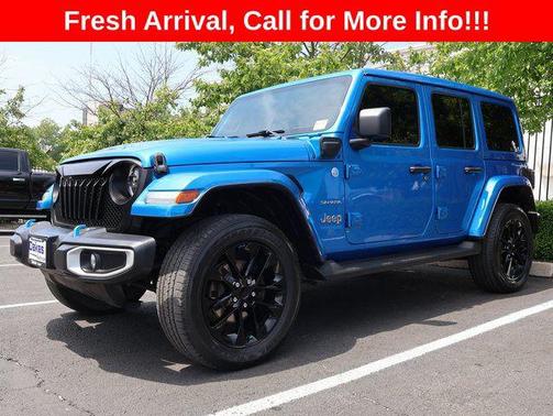 Hydro Blue Pearlcoat 2022 Jeep Wrangler Unlimited 4xe Sahara