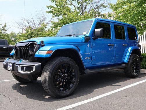 Hydro Blue Pearlcoat 2022 Jeep Wrangler Unlimited 4xe Sahara