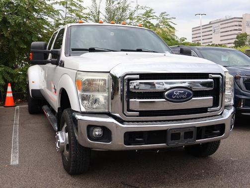 White Platinum Metallic Tri-Coat 2012 Ford F-350 Lariat