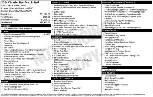 2024 Chrysler Pacifica Limited