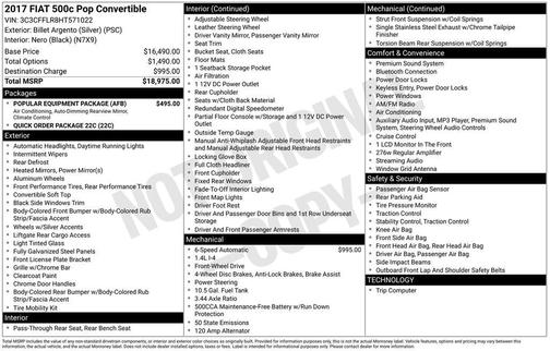 2017 FIAT 500 Pop