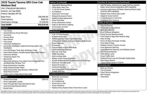 2025 Toyota Tacoma SR5