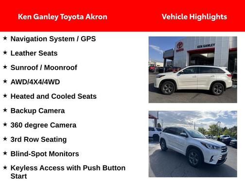 Blizzard Pearl 2019 Toyota Highlander Limited Platinum