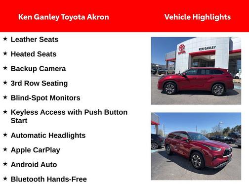 Ruby Flare Pearl 2022 Toyota Highlander XLE