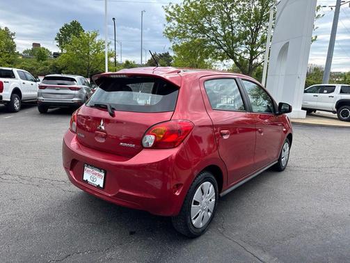 Red 2015 Mitsubishi Mirage DE