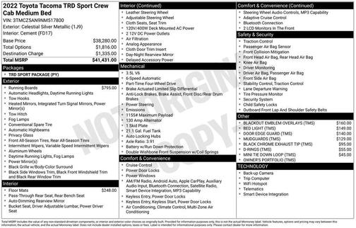 Celestial Silver Metallic 2022 Toyota Tacoma TRD Sport