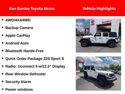 Bright White Clearcoat 2025 Jeep Wrangler Sport S