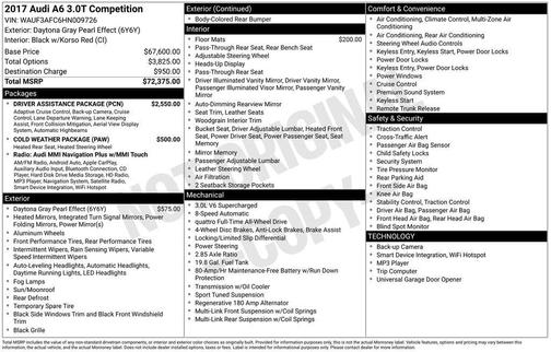 2017 Audi A6 3.0T Prestige Quattro