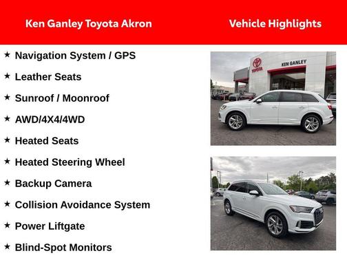 Glacier White 2023 Audi Q7 55 Premium