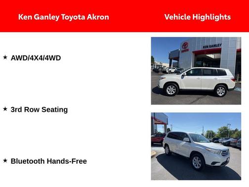 Blizzard Pearl 2013 Toyota Highlander SE