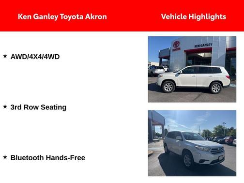 Blizzard Pearl 2013 Toyota Highlander SE