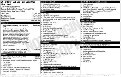 2018 RAM 1500 Big Horn