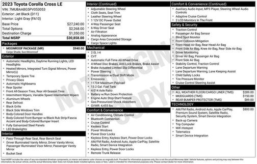 2023 Toyota Corolla Cross LE