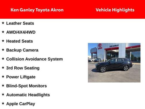 Midnight Black Metallic 2024 Toyota Highlander XLE