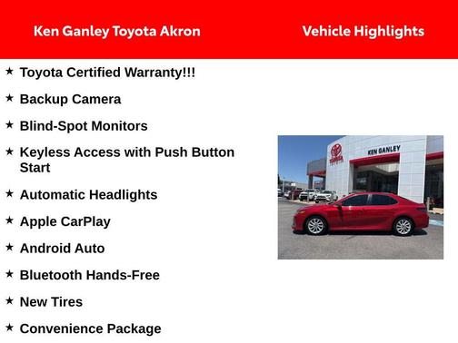 Supersonic Red 2024 Toyota Camry LE