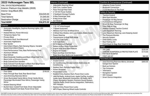 2023 Volkswagen Taos 1.5T SEL