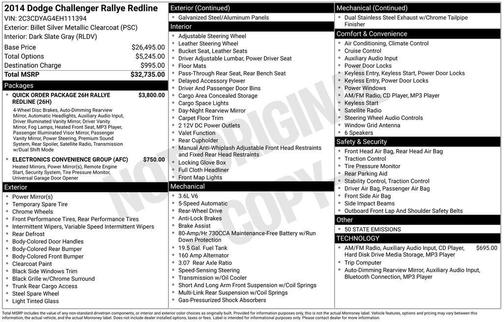 2014 Dodge Challenger Rallye Redline