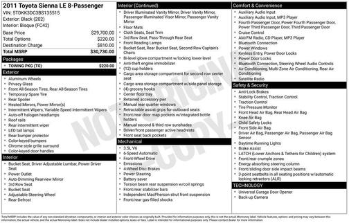 2011 Toyota Sienna Base