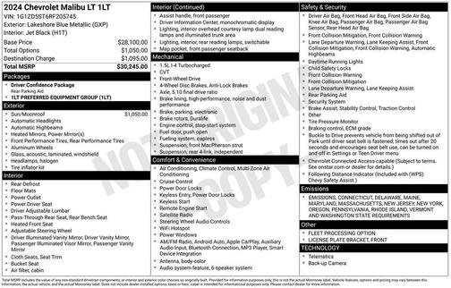 2024 Chevrolet Malibu FWD 1LT