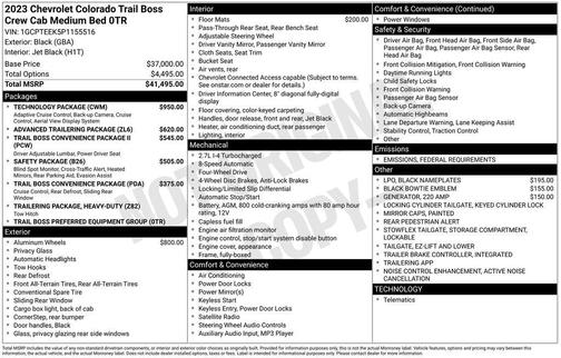 2023 Chevrolet Colorado Trail Boss