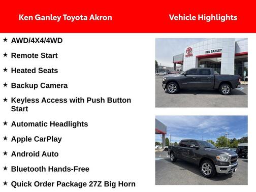 Granite Crystal Metallic Clearcoat 2020 RAM 1500 Big Horn/Lone Star