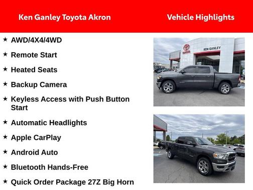 Granite Crystal Metallic Clearcoat 2020 RAM 1500 Big Horn/Lone Star