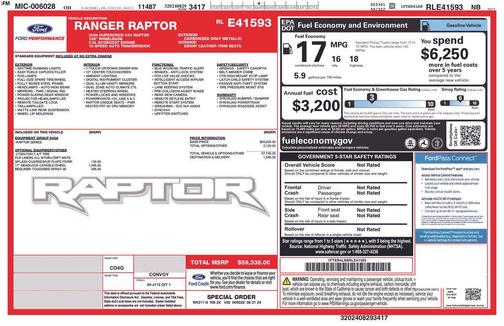 Gray Metallic 2024 Ford Ranger Raptor