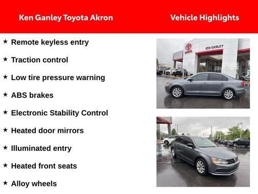 Platinum Gray Metallic 2015 Volkswagen Jetta 1.8T SE