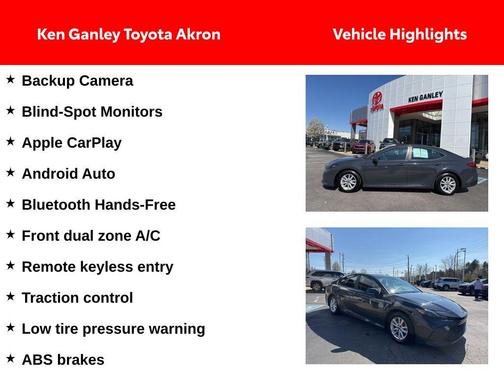 Midnight Black Metallic 2025 Toyota Camry LE