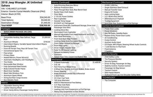2018 Jeep Wrangler JK Unlimited Sahara