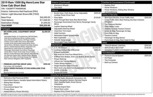 Delmonico Red Pearlcoat 2019 RAM 1500 Big Horn