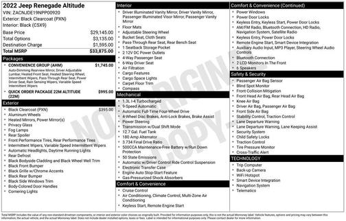 2022 Jeep Renegade Altitude