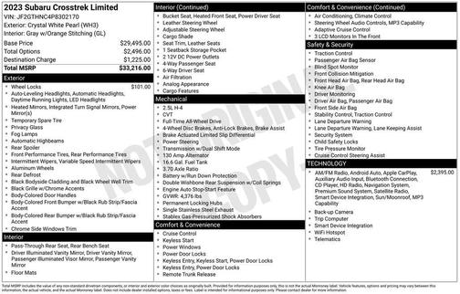 2023 Subaru Crosstrek Limited