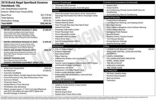 2018 Buick Regal Sportback Essence