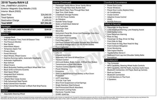 Magnetic Gray Metallic 2018 Toyota RAV4 LE