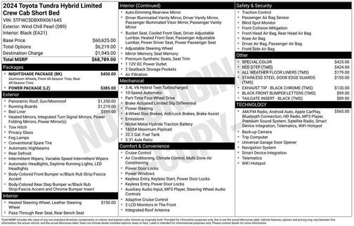 2024 Toyota Tundra Hybrid Limited