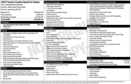 2022 Toyota Corolla Hybrid LE