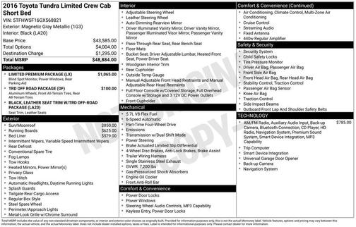 Magnetic Gray Metallic 2016 Toyota Tundra Limited