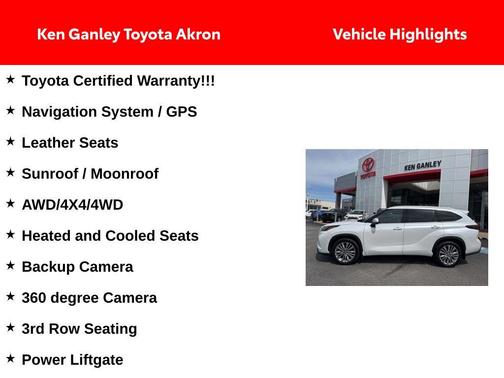 Wind Chill Pearl 2024 Toyota Highlander Platinum