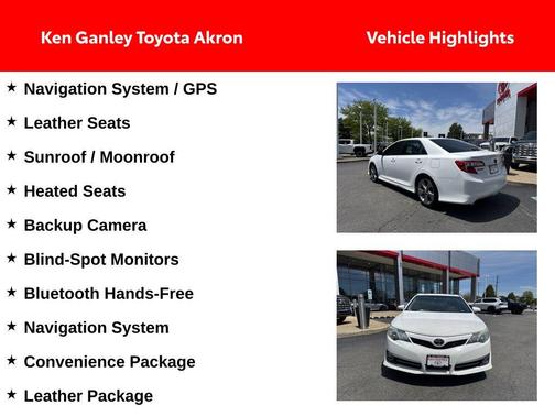 Super White 2014 Toyota Camry SE